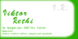 viktor rethi business card